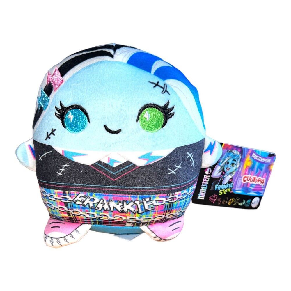 Mattel Monster High Cuutopia Plush Squishie Frankie Stein 5" Cute kid's gift NEW